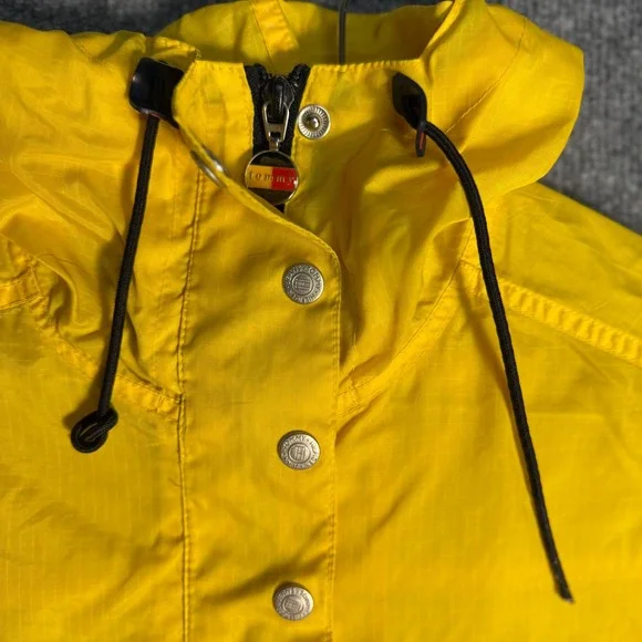 Vintage Tommy Hilfiger Yellow Anorak Windbreaker Jacket Mens Medium - Picture 3 of 6